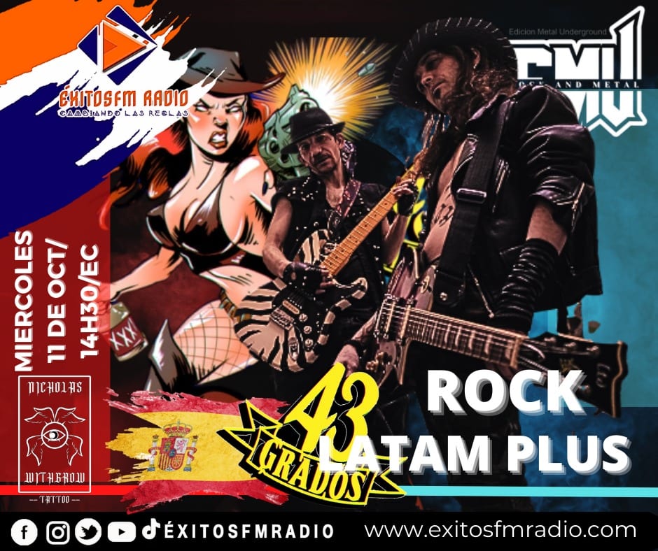 Rock LATAM Plus la banda 43 grados en la radio