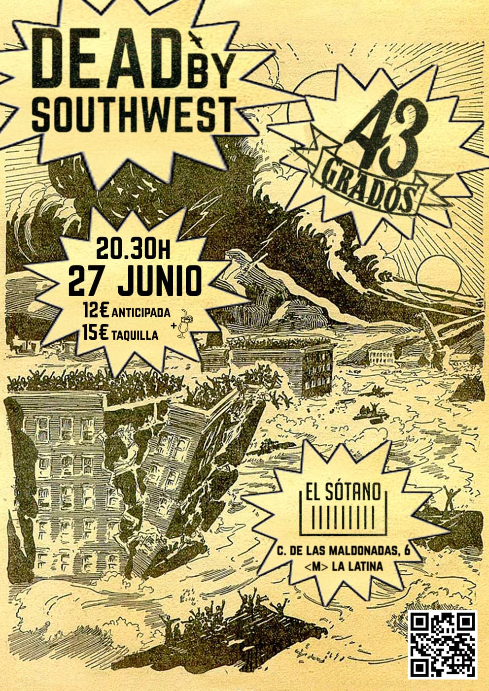 El regreso a los escenarios de 43 GRADOS será en Madrid este verano 2026